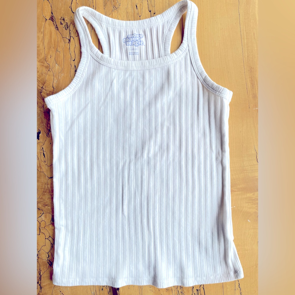 Girl’s Ribbed Halter Style Tank Top - Picture 2 of 3
